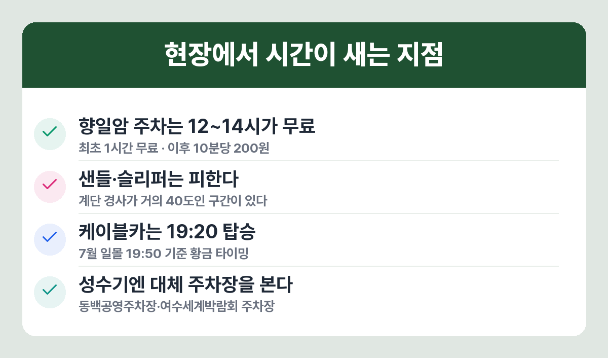 여수 여행 주의사항