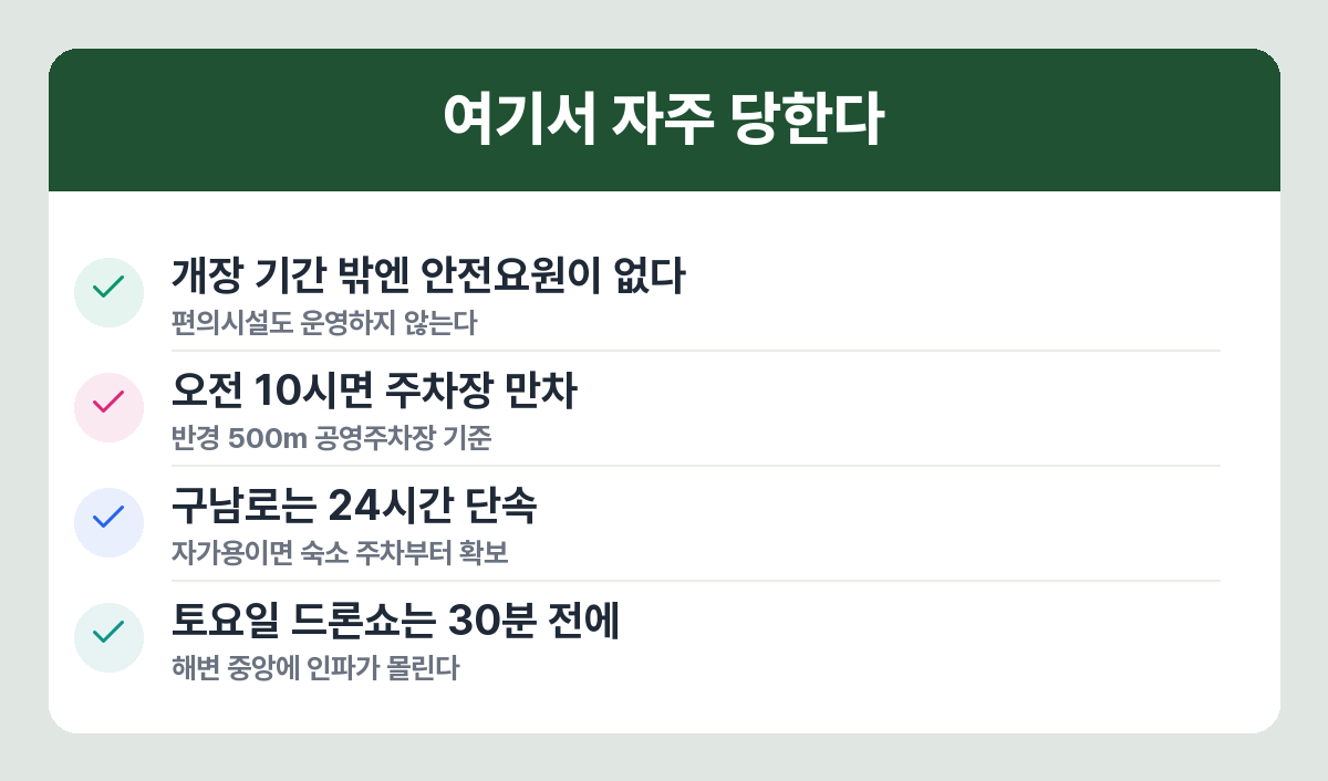 여름 부산 여행에서 자주 놓치는 함정